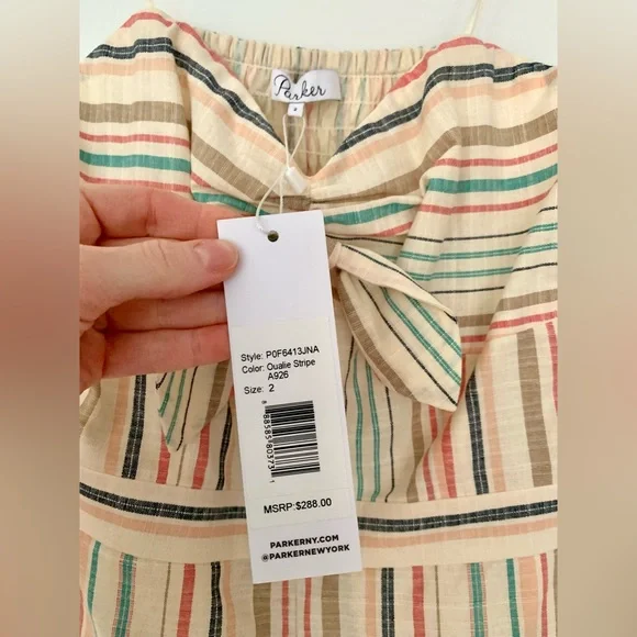 Parker Bohemia Striped Strapless Jumpsuit - Picture 5 of 6